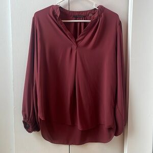 Tunic Style Long Sleeve Flowy Blouse